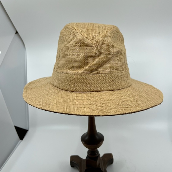 Woman\'s Country Gentleman Wide Brim Straw Fedora Hat, Medium main image 5
